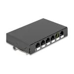 Tu&scaron;čias skydelis 6 prievadų Keystone RJ moduliams DELOCK 90628, juodas, metalinis, montavimui ant stalo/sienos/DIN bėgio