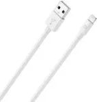 Mobiliojo telefono kabelis RealPower 385240 2m USB A Lightning baltas