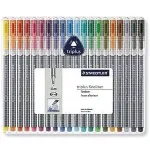 Markeris Staedtler triplus color 323, 20 vnt., 1,0 mm, vandens pagrindo ra&scaron;alas, trikampis korpusas
