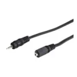 Wentronic Goobay 2,5 mm lizdo ilginimo kabelis, juodas, 2 m - 2,5 mm ki&scaron;tukas (3 kontaktai, stereo) > 2,5 mm lizdas (3 kontaktai, stereo) (50458)