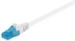 Goobay CAT 6a Patch Laidas, U/UTP, Baltas, 0,25 m - LSZH Halogen-Free, Varis (59822)