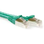 ACT Green 1,5 m LSZH S/FTP CAT6A pataisas laidas su apsauga nuo užsilenkimo ir RJ45 jungtimis