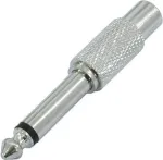 OMNITRONIC Adapter RCA (moteri&scaron;ka) / Jack (vyri&scaron;ka) Metalinis 10 vnt. (3022615M)