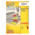 Lipnūs etikečių lapai AVERY DP24R-100 (raudoni, A4, 100 etikečių lape, 2400 vnt.)