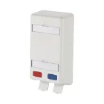 METZ CONNECT BTR E-DAT modul 8/8(8) APF - Installationskasten Netzwerkoberfl&auml;che - Pure White - 2 Ports (1309150102-E)