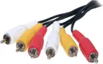 Audio RCA laidas ShiverPeaks 40150-2.5 &mdash; 3 RCA jungtys, 2,5 m
