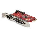 &bdquo;StarTech.com&ldquo; PCIe kortelė su nuosekliuoju ir lygiagrečiuoju prievadu &ndash; PCI Express kombinuota adapterio kortelė su 1x DB25 lygiagrečiuoju prievadu ir 1x RS232 nuosekliuoju prievadu &ndash; i&scaron;plėtimo / valdiklio kortelė &ndash; PCIe spausdintuvo kortelė