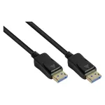 DisplayPort 2.0 kabelis, 54 Gbit/s, UHBR 13.5, 4K @240Hz / 8K @60Hz, varinis laidininkas, juodas, 0,5 m, Good (DP20-005)