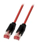 Tinklo kabelis EFB Elektronik K8048PUI3 RJ-45 Cat6a 3m juodas raudonas