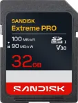 SanDisk Extreme PRO SDHC UHS-I 32GB atminties kortelė 100MB/s V30 U3
