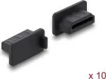 Delock Dulkėms atsparus HDMI-A lizdo dangtelis, 10 vnt., silikonas, juodas (87465)