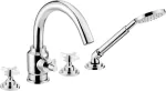DEANTE 4-Hole Bathtub Mixer with Shower Set Chrome Arnika Series