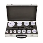 AWTOOLS Bimetalinių skylių pjūklų rinkinys 19-76 mm 15 vnt. BLACK LINE Metal Case