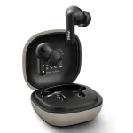 &bdquo;BMW&ldquo; LeatherMetal Logo TWS &bdquo;Bluetooth&ldquo; ausinės su ENC, taupe spalvos