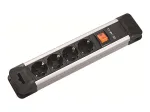 Bachmann CONNECT US Power Strip - 4 lizdai, 1,8 m laidas, juoda