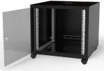 IT-BUDGET 19-Inch Network Cabinet SJB - 10U - 600x600 mm - Glass Door - Rear Panel - Black (W-3987-01-01-161-BBL)