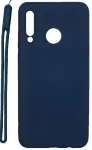 Evelatus Huawei P30 Lite Soft Touch Silicone Case with Strap Dark Blue