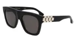 Moteri&scaron;ki akiniai nuo saulės Victoria Beckham VB675S5220001 &ndash; juodas acetatinis rėmelis, pilki polikarbonatiniai lę&scaron;iai, 52 mm