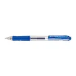 Pentel Hybrid Gel Grip Retractable Gel Pen - Blue Ink - 0,7 mm Medium Point - Metal Clip - Transparent Blue Barrel