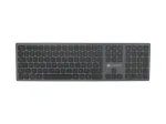 NATEC NKL-1976 Dolphin FR belaidė klaviatūra Bluetooth 5.0 + 2,4 GHz X-Scissors aliumininė plona - prancūzi&scaron;kas AZERTY i&scaron;dėstymas - Space Grey