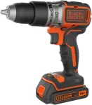 Akumuliatorinis gręžtuvas-suktuvas Black & Decker BCD383D2XK-QW 18 V, 2 Ah x2, 13 mm griebtuvas, oranžinis