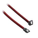 CableMod ModMesh SATA kabelis - Serial ATA 150/300/600 - SATA (M) stačiu kampu į SATA (M) - 60 cm - Blood Red (CM-CAB-RSAT-N60KBR-R)