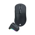 White Shark GAWAIN-B belaidė žaidimų pelė, 12000 DPI, 500 mAh, 56 g, juoda