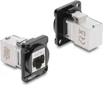 Delock D-Type modulis RJ45 motina į motiną 90&deg; kampu Cat.6A juoda / sidabrinė
