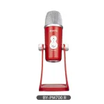 BOYA BY-PM700R USB kondensatorinis mikrofonas su kryptinėmis diagramomis, 3,5 mm ausinių i&scaron;vestimi, stiprinimo valdymu, nutildymo mygtuku ir integruotu stalo stovu
