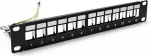 DSIT DS10-Patch-12STP 10 colių STP Keystone skydelis, 12 prievadų, ekranuotas, 1U, juodas