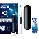 Oral-B iO Series 5 Duo, elektrinis dantų &scaron;epetėlis juodas/baltas, Matt Black/Quite White su 2. rankena