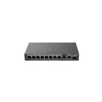 Valdomas L2 jungiklis RUIJIE RG-ES210GS-P &mdash; 10x Gigabit RJ-45, 2x SFP, 8x PoE+ prievadai, 120W PoE biudžetas, debesies valdymas