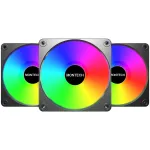 Montech GF120R V2 ARGB 120 mm kompiuterio ventiliatoriaus modulis, juodas, 3 vnt.
