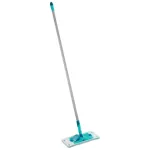 LEIFHEIT POWER CLEAN M Micro Duo plok&scaron;čioji &scaron;luostė su teleskopiniu kotu, 33 cm, žalia/balta/pilka