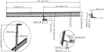 Vision VFM-MNU/P4X55 sunkiųjų konstrukcijų vaizdo sienos tvirtinimo rinkinys 4x 50-55 colių LCD ekranams, portretinis, sieninis/bėginis, juodas