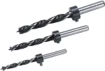 Wolfcraft 2730000 medienos spiralinių grąžtų rinkinys, 3 vnt. (6 mm, 8 mm, 10 mm), cilindrinis kotas