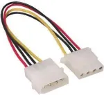 GoodConnections 5,25 colio 4-pin Molex maitinimo prailginimo kabelis, vidinis, 20cm (5021-4VL)