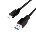 LogiLink USB laidas USB 3.2 Gen1 (USB 3.0 / USB 3.1 Gen1) USB-A ki&scaron;tukas, USB-C ki&scaron;tukas 0,50 m juodas CU0167