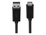 USB laidas Belkin USB-A &ndash; USB-C 0,9 m F2CU029BT1M-BLK