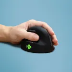 R-Go Tools ergonominė pelė R-Go HE Break su pertraukų programine įranga, vidutinė (rankos dydis 165-185 mm), kairiarankiams, Bluetooth, juoda