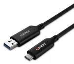 Lindy 25m USB 3.2 Gen 1 Type A į C &scaron;viesolaidinis hibridinis kabelis