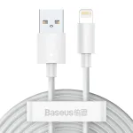 Baseus TZCALZJ-02 mobiliojo telefono kabelis Baltas 1.5 m USB A Lightning