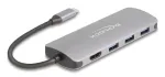 USB-C stotelė DELOCK 64323 &mdash; USB 3.2 Gen 2 Type-C pagrindinis, HDMI + 2&times; USB-A + 2&times; USB-C, 10 Gbit/s, pilka