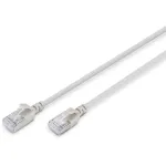 Digitus CAT 6A F-FTP Slim jungiamasis kabelis 10 m pilka