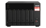 QNAP TS-673A NAS bok&scaron;tas Ryzen Embedded V1500B 8 GB DDR4 0 TB QNAP Turbo System juoda