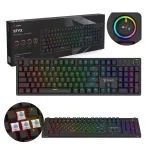 SAVIO STYX mechaninė žaidimų klaviatūra, Outemu Blue, Hot-Swap, RGB, USB, US i&scaron;dėstymas, pilno dydžio, juoda