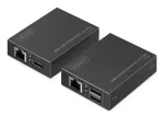 DIGITUS HDMI KVM i&scaron;plėtimo rinkinys - 4K/30Hz 40/70m PoC juodas