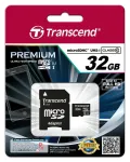 Transcend TS32GUSDU1 32GB microSDHC Class 10 UHS-I atminties kortelė su adapteriu