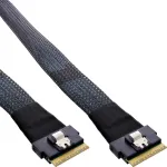 InLine Slim SAS kabelis, SFF-8654 8X į SFF-8654 8X, 48 Gb/s, 1 m
