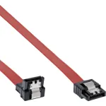 InLine SATA kabelis 150/300/600 S-ATA jungtims, lenktas su fiksatoriais 90&deg; 0,5 m